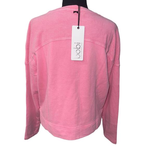 *SOLD* NWT! Bobi Reverse Yoke Cozy Barbie Pink Pullover Sweater - Size Large - Picture 6 of 8